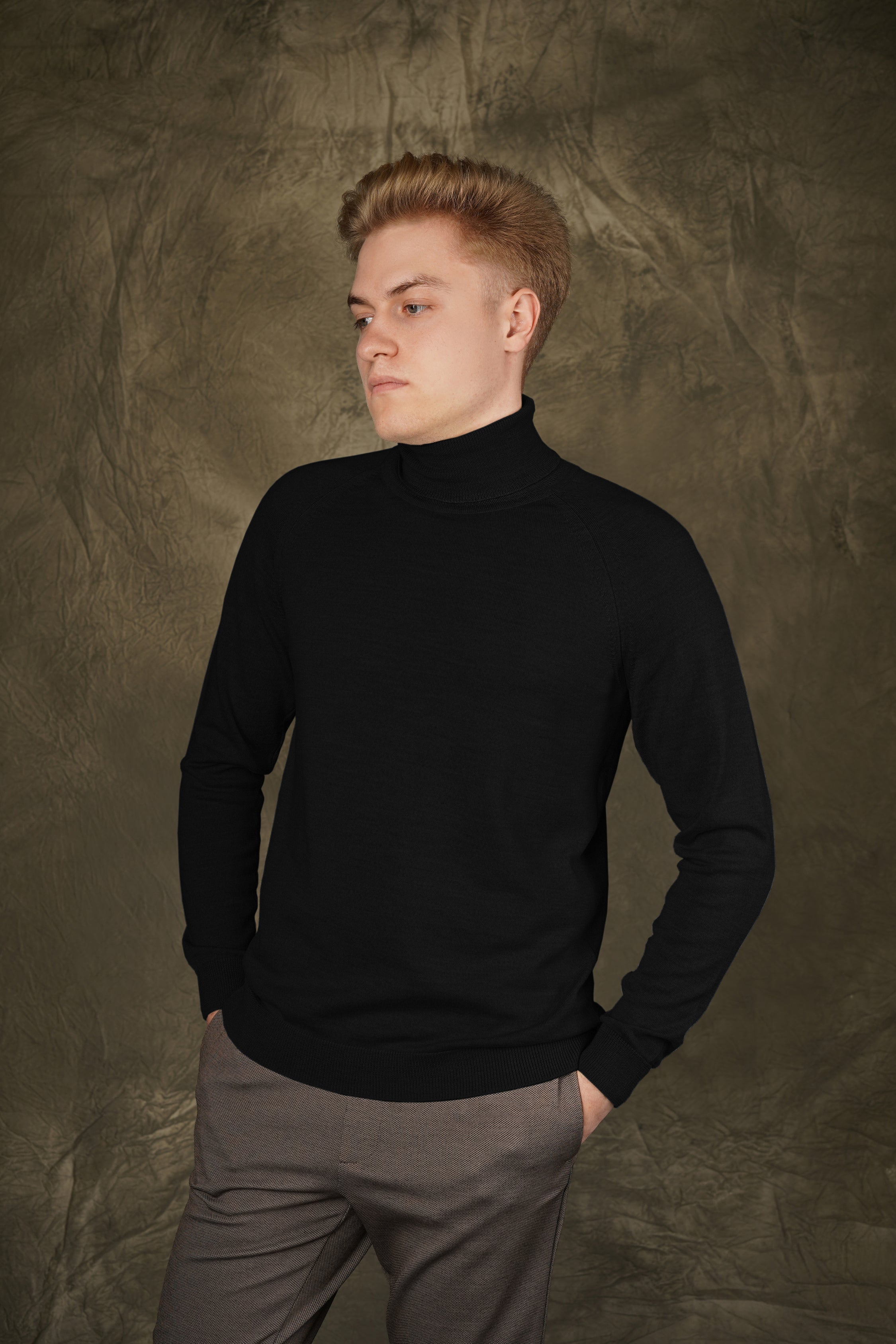 Merino wool turtleneck sweater