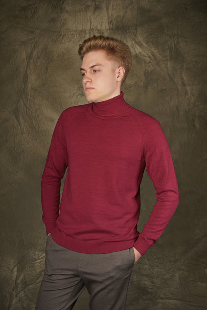 Merino wool turtleneck sweater