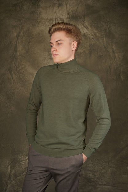 Merino wool turtleneck sweater